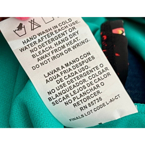 The Finals Funnies Tropical Party WingBack NonFoil 1pc Swimsuit Multi Size 26 - Picture 7 of 8